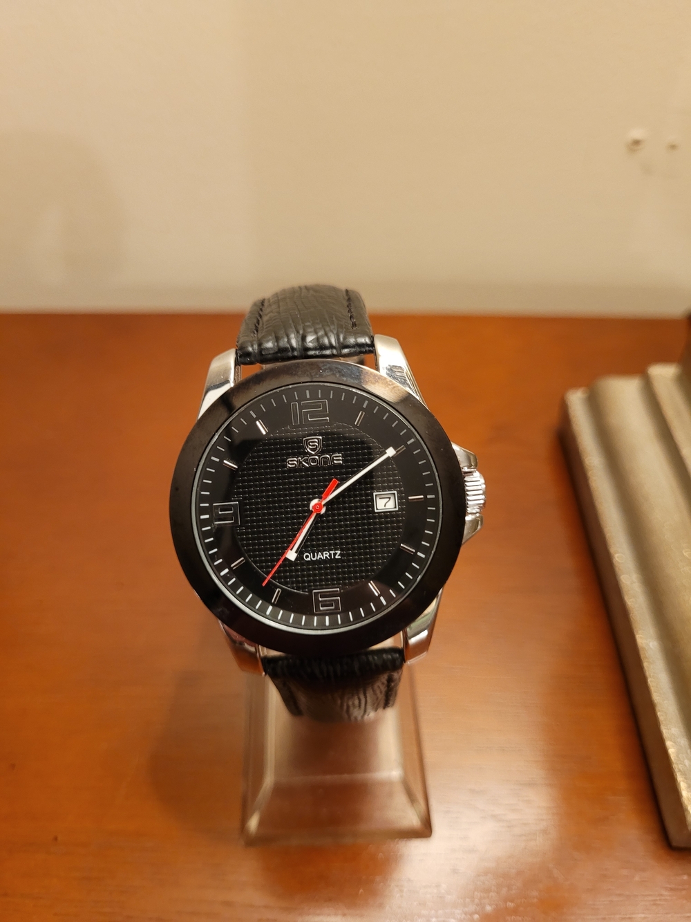 Brand New Skone Black Quartz Men's Watch